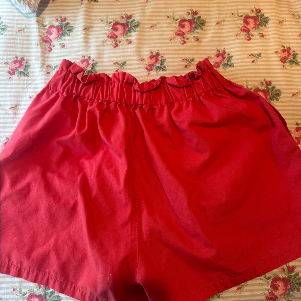 Urban Outfitters High Waist Red Shorts